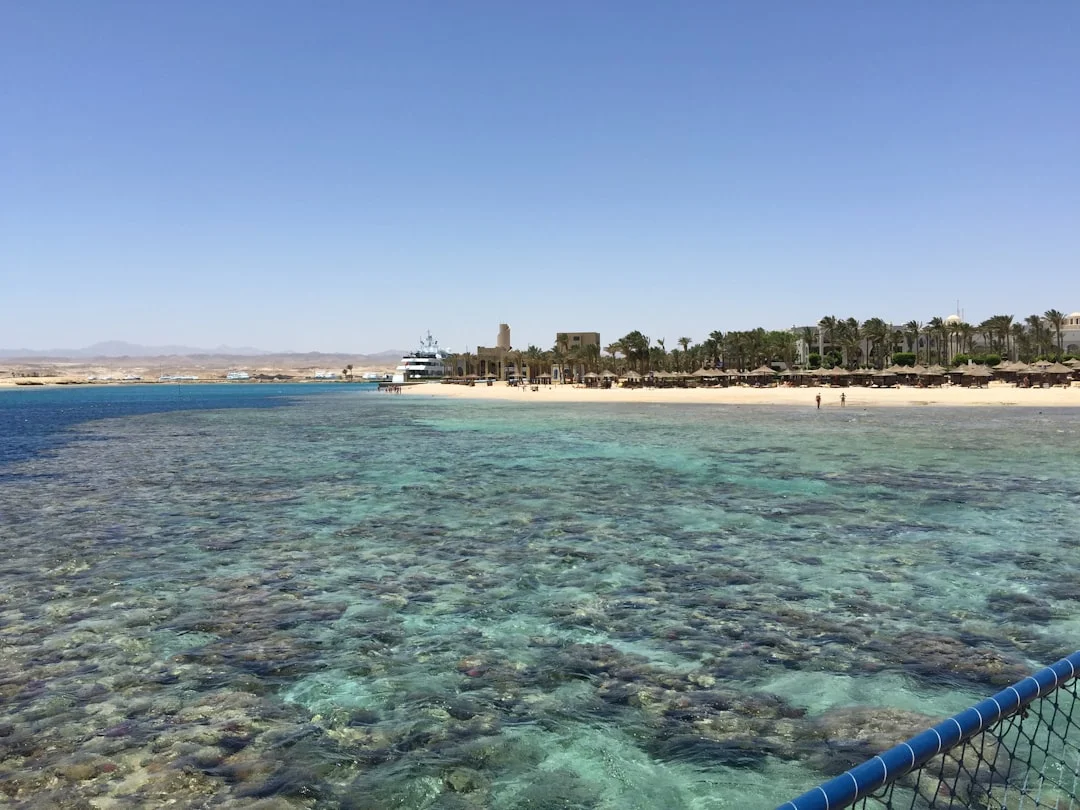 Jetty leading out to a house reef near Marsa Alam