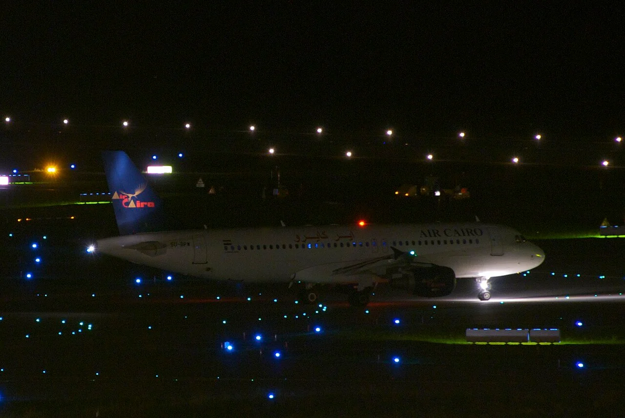 Taxi and transfer pickup area outside Hurghada International Airport