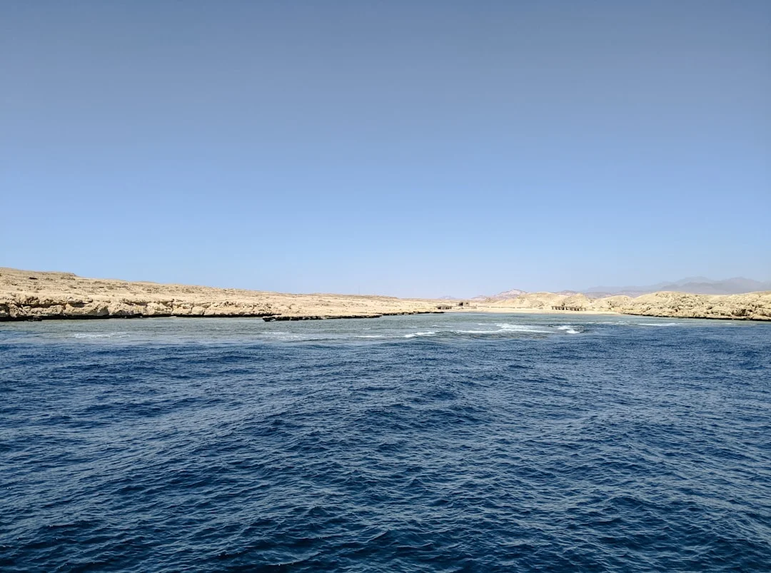 Shallow coral reef near the Giftun Islands with clear water