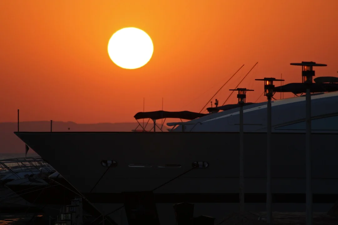 Yachts and waterfront promenade at Abu Tig Marina in El Gouna