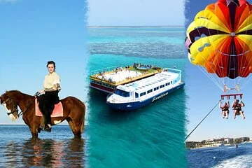 Hurghada Adventure: Horse Riding, Parasailing & Semi-Submarine Triple Experience