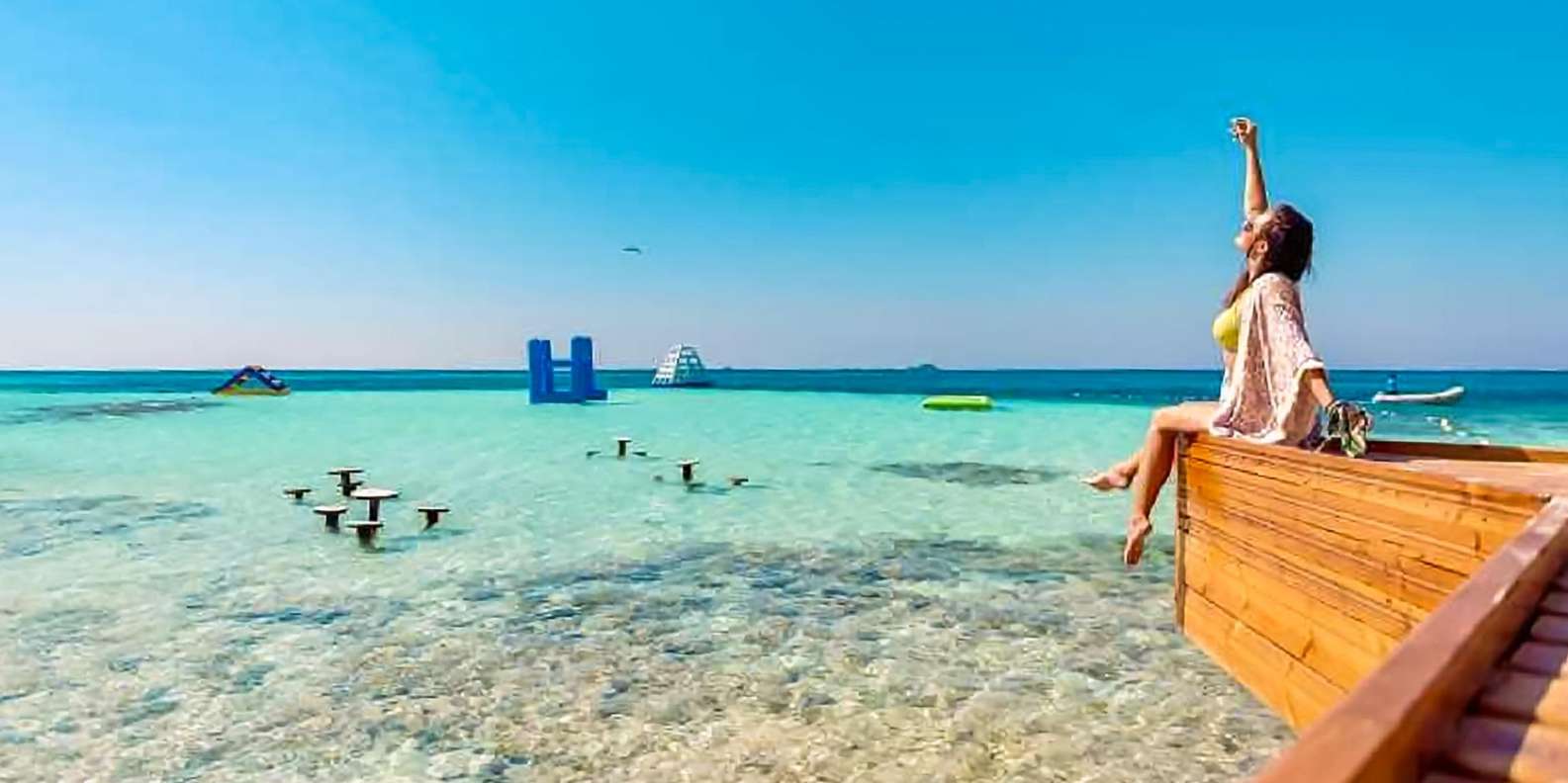 Hurghada: Orange Bay & Magawish Island Speedboat with Fruits